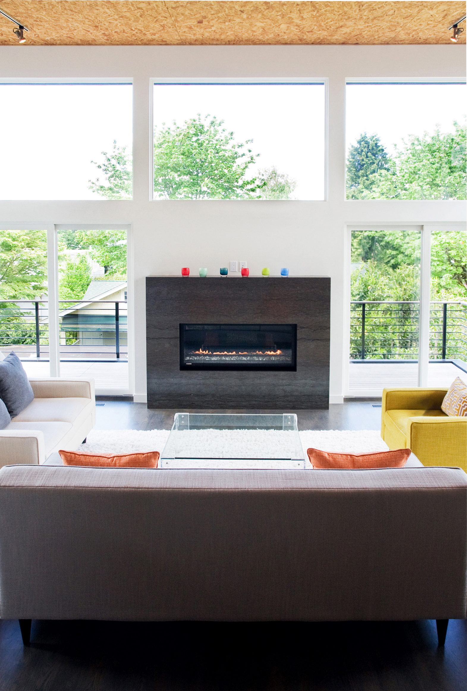 Mercer Island Contemporary Home - Fireplace