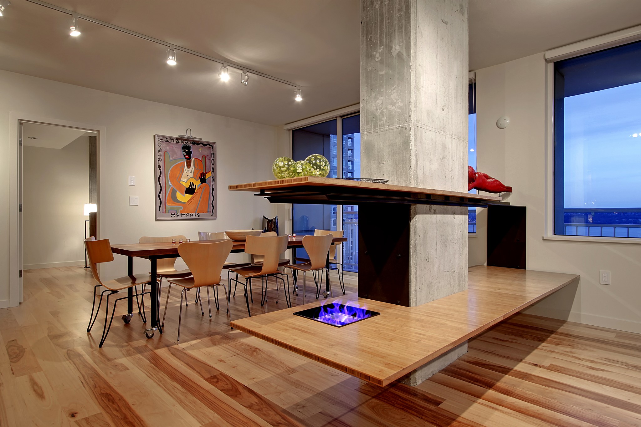 Seattle Heights Condominium - Fireplace 2